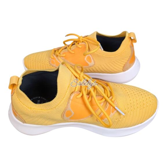 Vessi Everyday Move Womens 8 Honey Yellow White Waterproof Knit Lace Up Sneaker - Picture 11 of 11